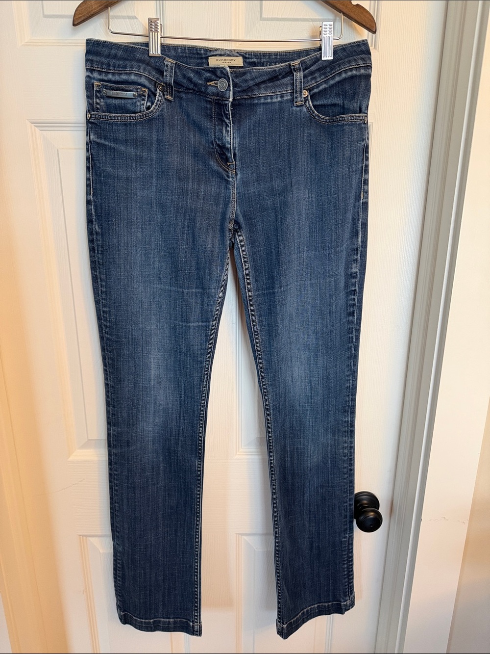 Burberry Medium Blue Straight-Leg Women's Jeans